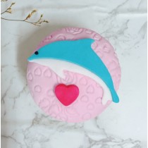 海豚 單顆 翻糖杯子蛋糕