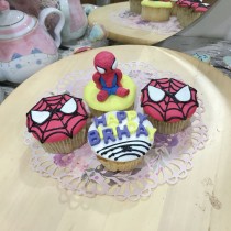 立體平面蜘蛛人 生日蛋糕組 4顆組